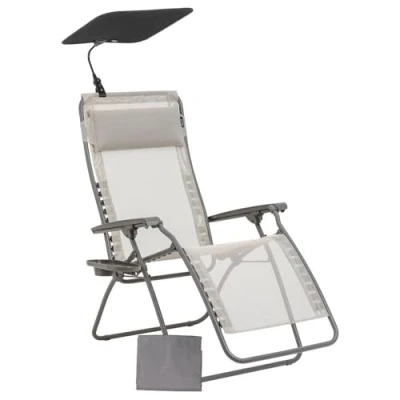 Afbeelding van Lafuma Zen Edition Zero Gravity relaxstoel 3 GRATIS accessoires Inklapbaar Verstelbaar Batyline® Iso Beige Seigle