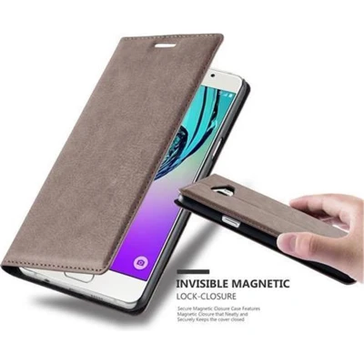 Afbeelding van Cadorabo Hoesje geschikt voor Samsung Galaxy A5 2016 in KOFFIE BRUIN Beschermhoes met magnetische sluiting, standfunctie en kaartvakje Book Case Cover Etui