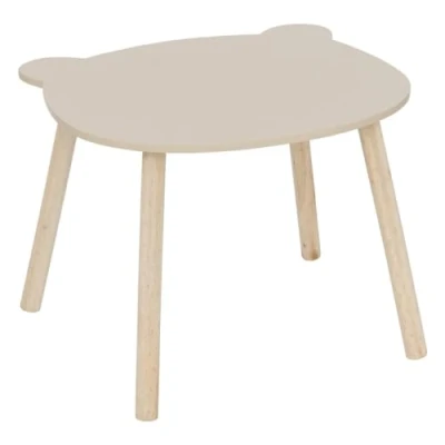 Afbeelding van Atmosphera Kids Tekentafel/Kindertafel Teddybeer Ø60cm Beige