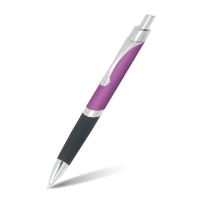 Afbeelding van ONLINE Balpen Sporty Magic Mauve, aluminium, intrekbaar, internationale vulling met grote capaciteit, onuitwisbaar, zwart lettertype, metalen clip