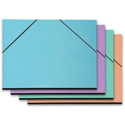Afbeelding van Exacompta Ref. 25690E 5 x Aquarel tekenkarton met elastieken zwart papier binnenzijde canvas rug afmetingen 52 72 cm formaat druif (500 650 mm) verschillende kleuren