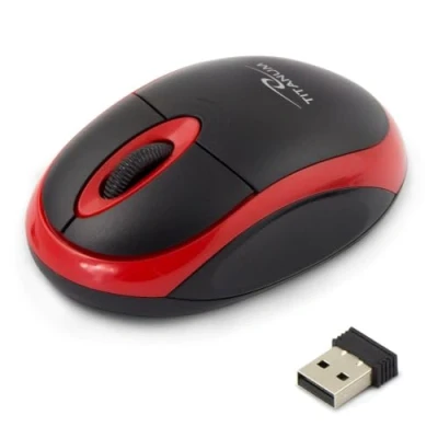 Afbeelding van Titanum TM116E Draadloze 3D muis 2,4GHz Zwart/Rood