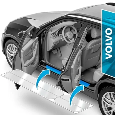 Afbeelding van uProtect Lakbeschermingsfolie voor autodeurdrempels Volvo XC60 2 (II) 246 I 2017 2024, transparant