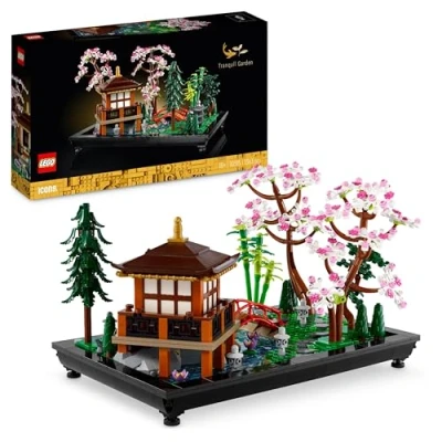 Afbeelding van LEGO 10315 Icons De Rustige Tuin Zen Botanische Tuinierset voor Volwassenen met Lotusbloemen, Gepersonaliseerde Decoratie, Geïnspireerd door Japanse Tradities, Cadeau Vrouwen Mannen
