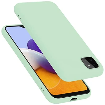Afbeelding van Cadorabo Hoesje geschikt voor Samsung Galaxy A22 5G in LIQUID LICHT GROEN Beschermhoes gemaakt van flexibel TPU silicone Case Cover
