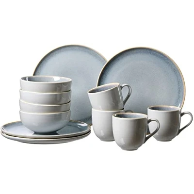 Afbeelding van Ritzenhoff &amp; Breker Skagen, 4 persoon/personen, Porselein, Grijs, Rond, 26,5 cm, 15 cm