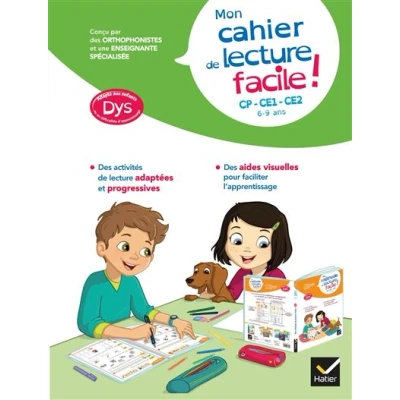 Image de Mon cahier de lecture facile ! adapté aux enfants DYS ou en difficulté d&#039;apprentissage CP CE1 CE2