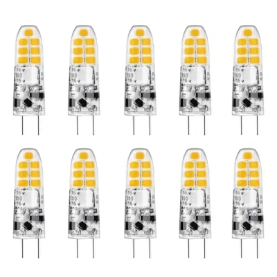 Afbeelding van Jiotouhu Ledlamp G4, warm wit, 3000 K, 3 W, halogeenkomt overeen met 30 300 lm, 12 V, niet dimbaar, kleine spaarlamp voor afzuigkappen/kroonluchters, 10 stuks