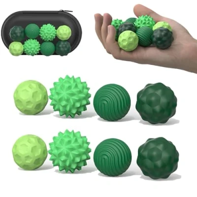 Afbeelding van Bambebe Set van 8 magnetische stressballen, fidget toys voor volwassenen, sensorische ballen