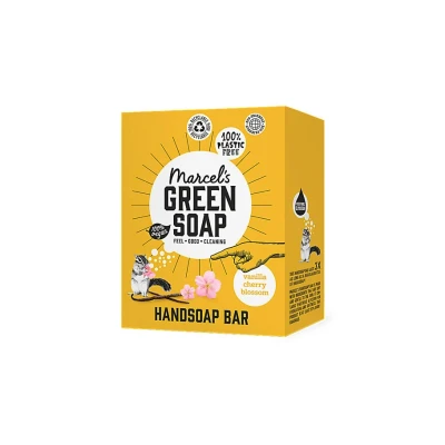 Afbeelding van 2+2 gratis2+2 gratis: Marcel&#039;s Green Soap Handzeep Bar Vanille &amp; Cherry Blossom 90 gr