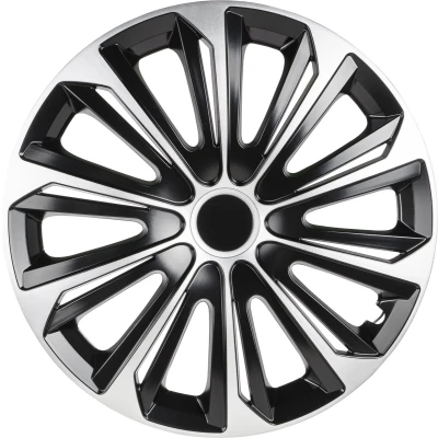 Afbeelding van Wieldoppen New Racer 16 inch, set van 4 zwart/zilver