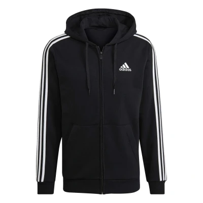 Afbeelding van Essentials Fleece 3 Stripes Vest Heren Black 990 M Zwart Sportvest
