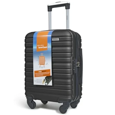 Afbeelding van KINSTON Cabinekoffer met 4 afneembare wielen, lichte en duurzame handbagage, LowCost maat, draaibare zwart., Modern