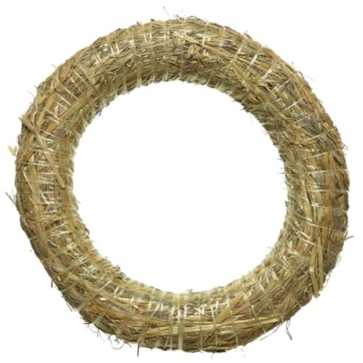 Afbeelding van Decoris Strokroon, boeket, decoratieve kroon, deurkrans, buis, diameter naar keuze, 35 cm