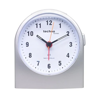 Image de Technoline WT 753, Réveil Radio, Réveil, Horloge Argent, Alarme, Fonction Snooze, 95 x 52 110 mm