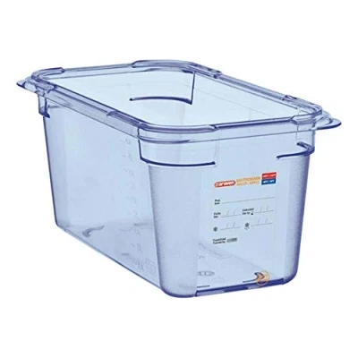 Afbeelding van Araven ABS blauwe GN 1/4 voedseldoos 15cm diep