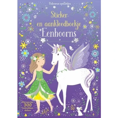 Afbeelding van Uitgeverij usborne sticker en aankleedboekje eenhoorns