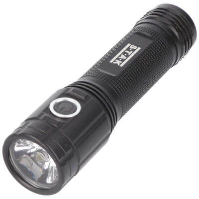 Afbeelding van Velamp STORM: Oplaadbare LED zaklamp 2000 lumen, anti blackout met muurbeugel