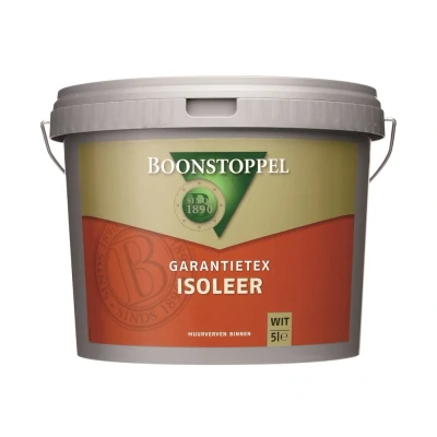 Afbeelding van Boonstoppel Garantietex Isoleer 5 Liter 100% Wit Mat Binnen