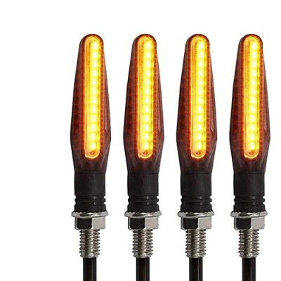 Afbeelding van SFONIA 4 stuks motorfiets indicatoren, 12 leds, knipperlichten, V, waterdicht, universeel, voor motorfiets, scooter, quad, cruiser off road