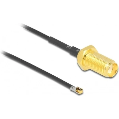 Afbeelding van MHF 4L LK (v) SMA kabel Micro Coax (1,37 mm) 50 Ohm / zwart 0,35 meter