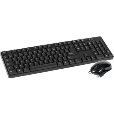 Image de DACOMEX Ensemble clavier et souris USB AZERTY Français noir