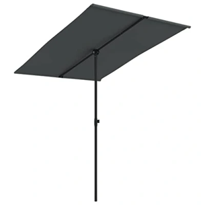 Afbeelding van Parasol met aluminium paal 2x1,5 m antraciet