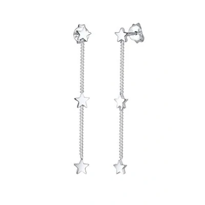 Afbeelding van Elli Dainty STAR Oorbellen silvercoloured, Dames, Maat: One Size, Silver coloured