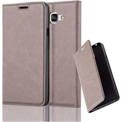 Afbeelding van Cadorabo Hoesje geschikt voor Samsung Galaxy A7 2016 in KOFFIE BRUIN Beschermhoes met magnetische sluiting, standfunctie en kaartvakje Book Case Cover Etui