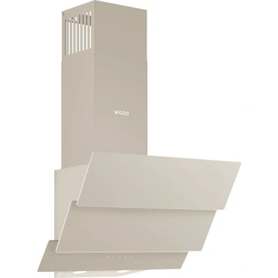Afbeelding van Wiggo WE E533G(C) Schuine Afzuigkap 50cm Creme Triple Glas