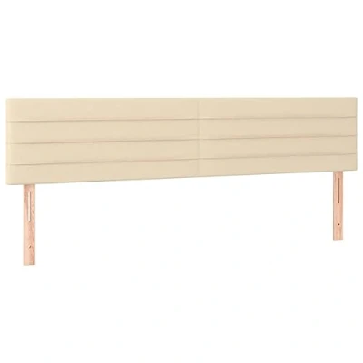 Afbeelding van vidaXL Hoofdbord, 2 delig, crèmekleurig, 100 x 5 78/88 cm