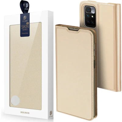Afbeelding van Dux Ducis Skin Pro Series Xiaomi Redmi 10 Hoesje Portemonnee Goud