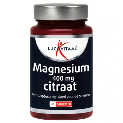 Afbeelding van Lucovitaal Voedingssupplementen Magnesium 400mg Citraat Tabletten 30pakket