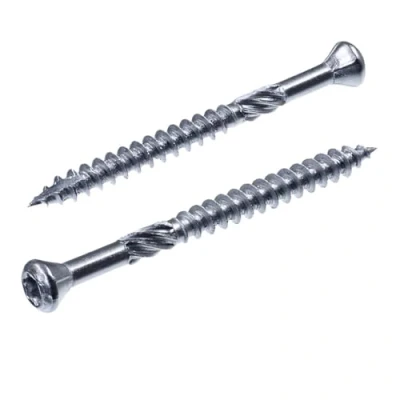 Afbeelding van SECCARO Set van 150 terrasschroeven 5 x 60 mm roestvrij staal C1 met snijpunt en snijinkeping, TX/binnenzeskant