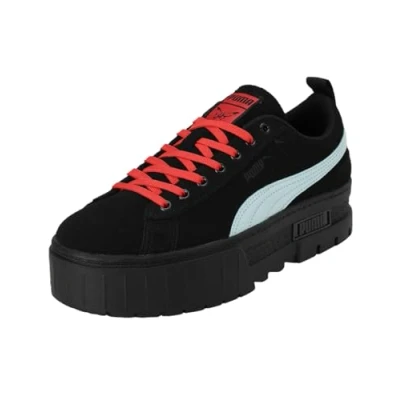 Afbeelding van Puma Mayze DUA LIPA Sneakers laag, Dames, Maat: 38, Black Leer