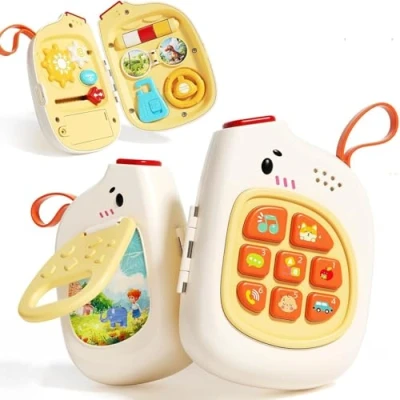 Afbeelding van JoyJoyful Jouet Cadeau Enfant Bebe 1 an, Busy Board Montessori Telephone Portable pour Fille Garcon, Jeux Educatif Jouets d&#039;apprentissage Précoce Einstein