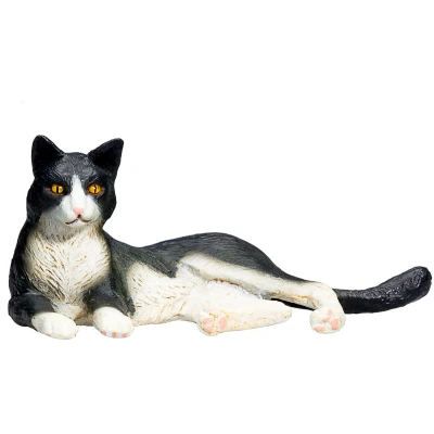 Afbeelding van Mojo Pets speelgoed Kat Liggend Zwart Wit 387367