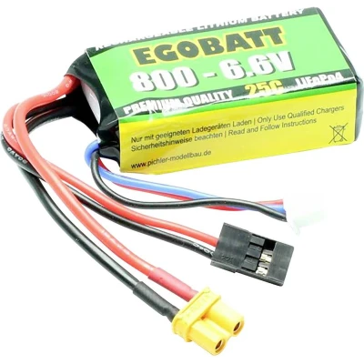 Afbeelding van Pichler LiFe accupack 6.6 V 800 mAh Aantal cellen: 2 25 C Softcase JR, XT30