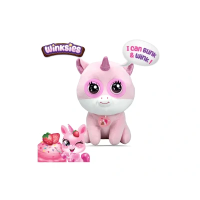Afbeelding van Winksies Strawberry Unicorn Interactieve knuffel in een ijsbeker