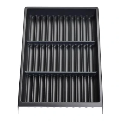 Afbeelding van Orga Box SEPARADO Individual kruidenpotjes, leigrijs generfd (300 x 474 51 mm) kastbreedte 40 cm voor kruidenpotjes
