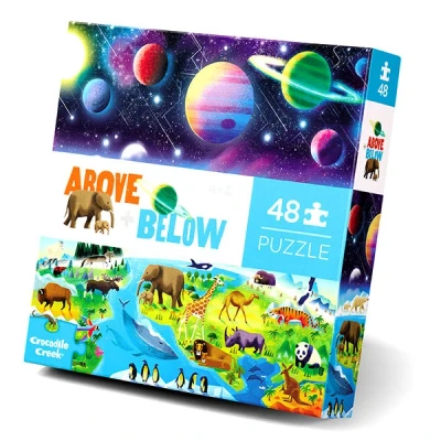 Afbeelding van Crocodile Creek Vloerpuzzel Above + Below Earth &amp; Space 48 stukjes