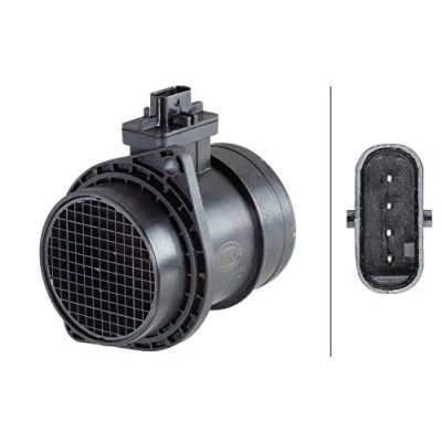 Afbeelding van HELLA 8ET 358 095 291 Luchtmassameter Met pakking VOLKSWAGEN: Polo V Hatchback, SEAT: Ibiza 4 Sportcoupe, 4, SKODA: Fabia 2