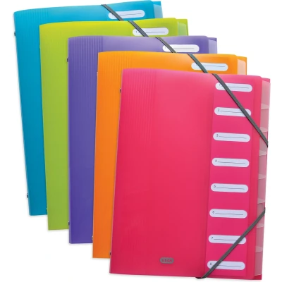Afbeelding van Elba 400010367, A4, Polypropyleen (PP), Blauw, Groen, Oranje, Roze, Violet, Portret, 8 vakken, Vel
