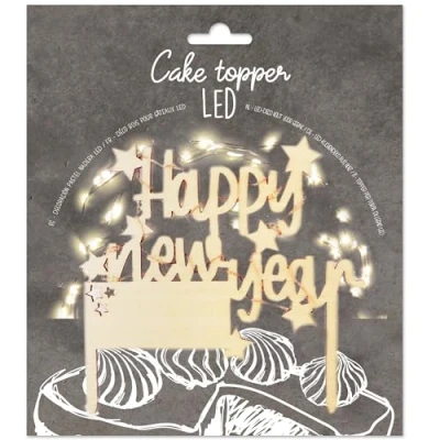 Afbeelding van ScrapCooking Cake topper LED Happy New Year