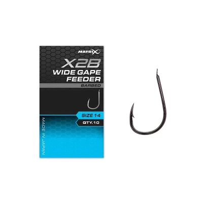 Image de Hameçons pour Poissons Blancs Matrix X2B Wide Gape Feeder Taille 16 (10 pièces) coup