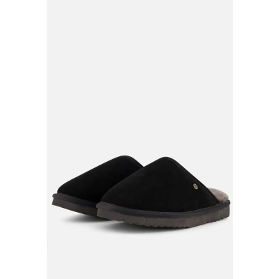 Afbeelding van Warmbat Australia Pantoffels, Heren, Maat: 43, Zwart Leer