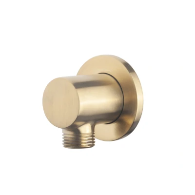 Afbeelding van Wiesbaden Wandaansluitbocht rond 1/2&quot; geborsteld messing