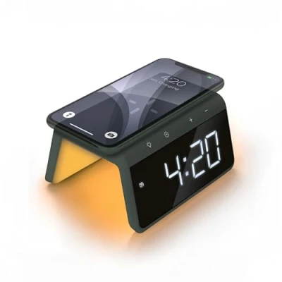 Image de Réveil avec recharge sans fil Caliber HCG019QI MG Green