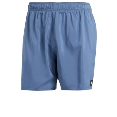 Afbeelding van Adidas heren Solid CLX zwemshorts met steekzakken in de kleur Staalblauw, maat: S