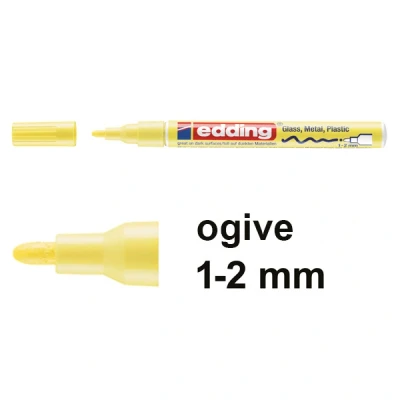 Image de Edding 751 marqueur peinture à encre laquée (1 2 mm ogive) jaune pastel